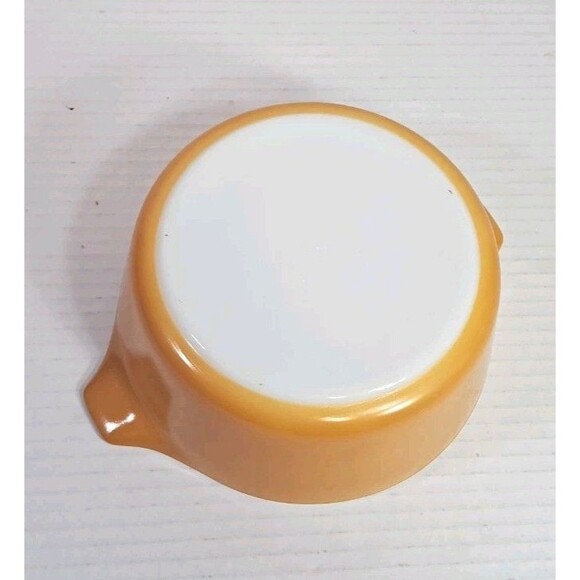 Vintage Pyrex Old Orchard 472 Orange Casserole Dish Brown 1.5 Pint Serving Bake - Picture 6 of 6